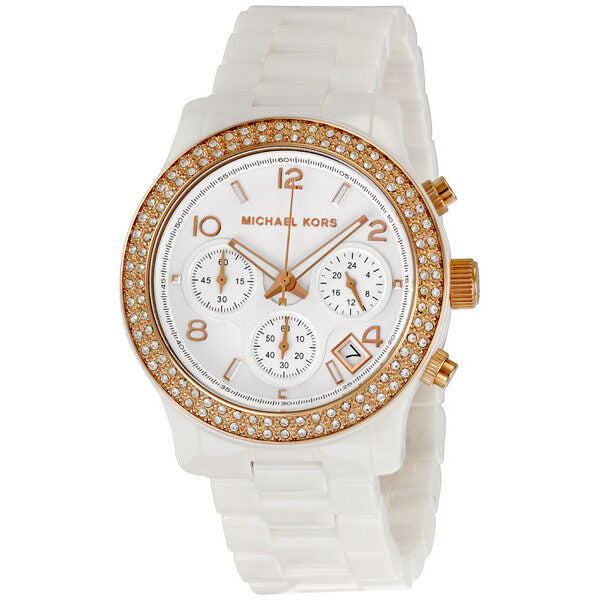 Michael Kors White Ceramic White Dial Ladies Watch MK5269