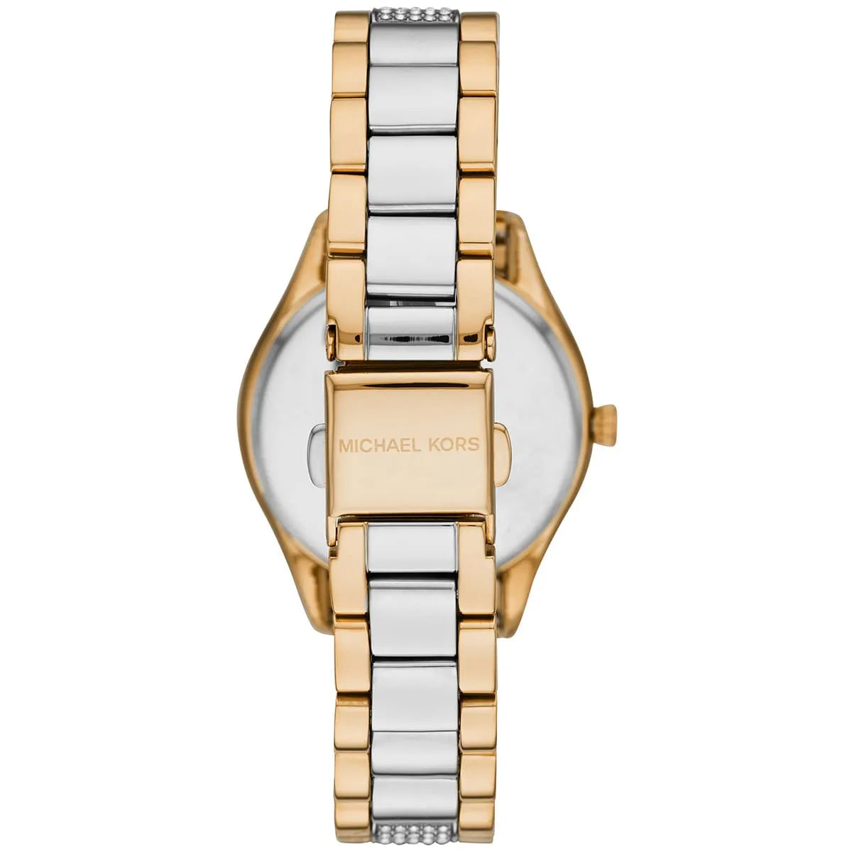 Michael Kors Lauryn Crystal Pave Black Dial Two Tone Steel Strap Watch For Women - MK4403