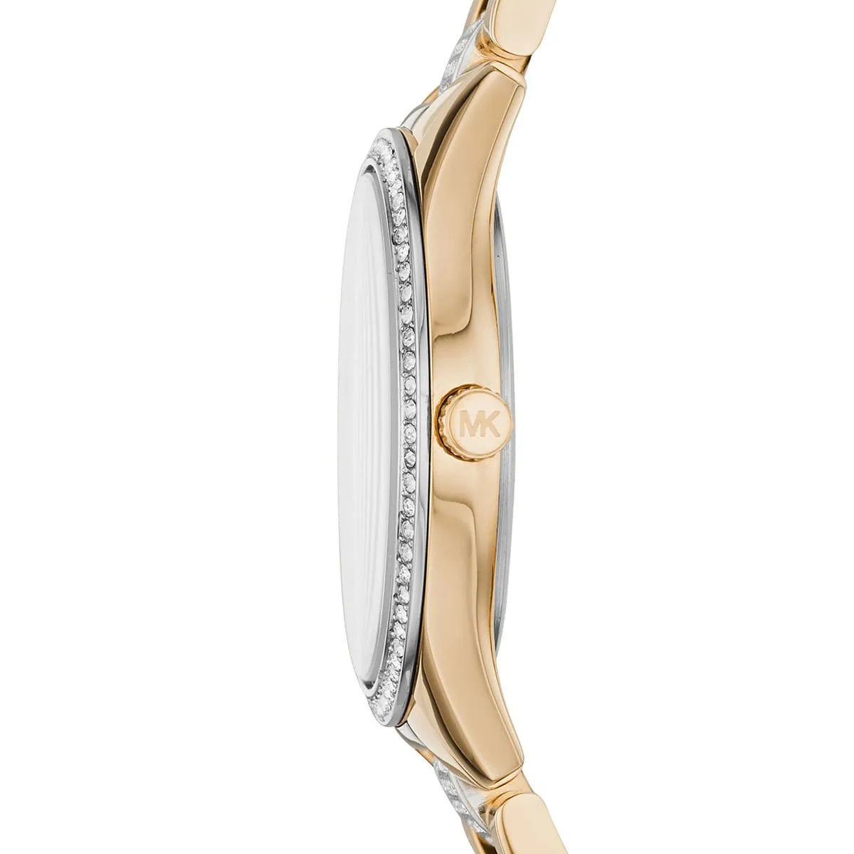 Michael Kors Lauryn Crystal Pave Black Dial Two Tone Steel Strap Watch For Women - MK4403