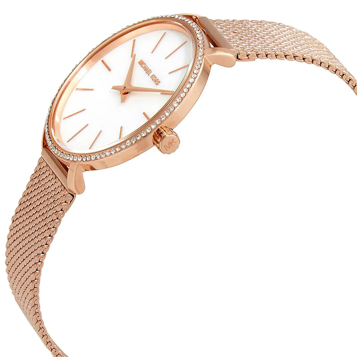 Michael Kors Mini Pyper White MOP Dial Rose-gold Women's Watch - MK4588