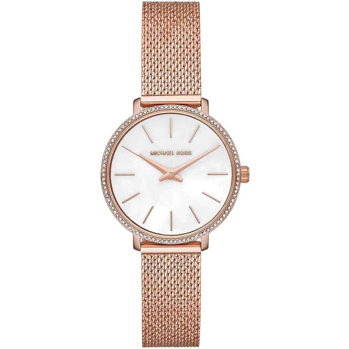 Michael Kors Mini Pyper White MOP Dial Rose-gold Women's Watch - MK4588