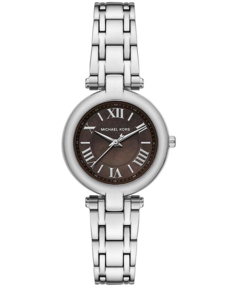 Michael Kors Laney MK4894 silver women's watch with brown dial and silver bracelet