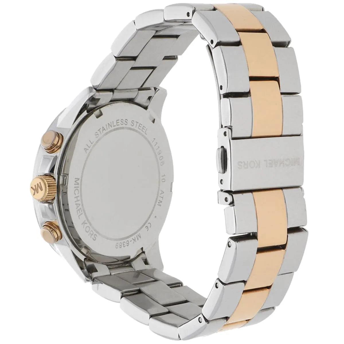 Michael Kors Bradshaw Chronograph Blue Dial Two Tone Steel Strap Watch For Women - MK6389