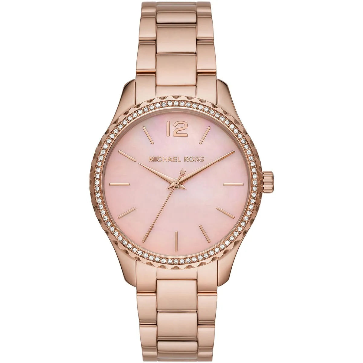 Michael Kors Layton Three-Hand Pink MOP Dial Rose Gold Women's Watch - MK6848