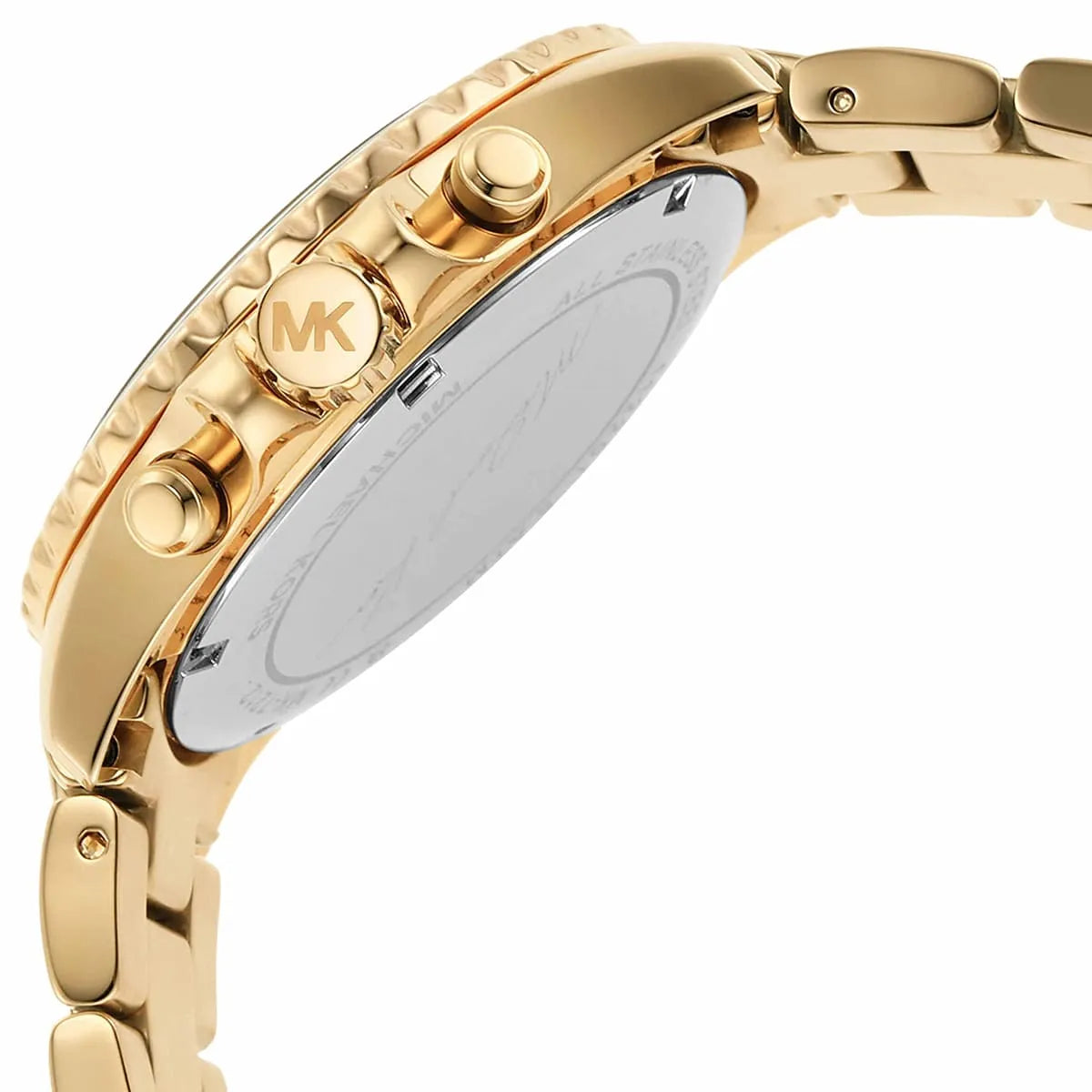Michael Kors Everest Chronograph Silver Sunray Dial Gold Women's Watch - MK7212
