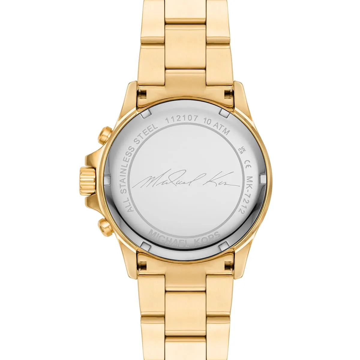 Michael Kors Everest Chronograph Silver Sunray Dial Gold Women's Watch - MK7212