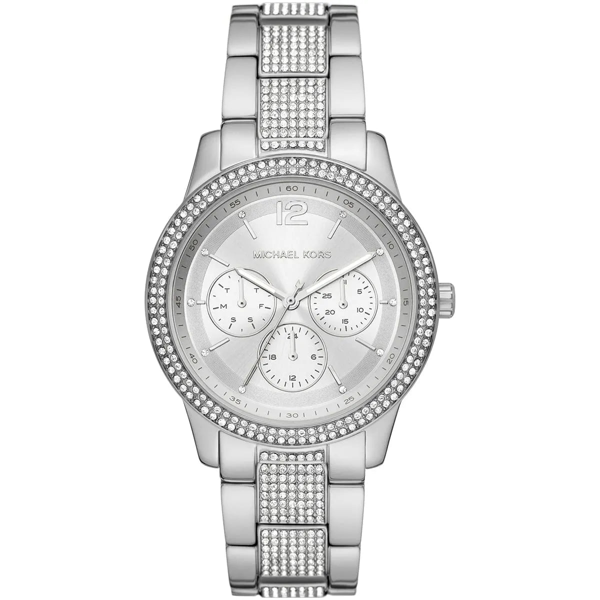 Michael Kors Oversized Tibby Pavé Silver-Tone Women's Watch - MK7294