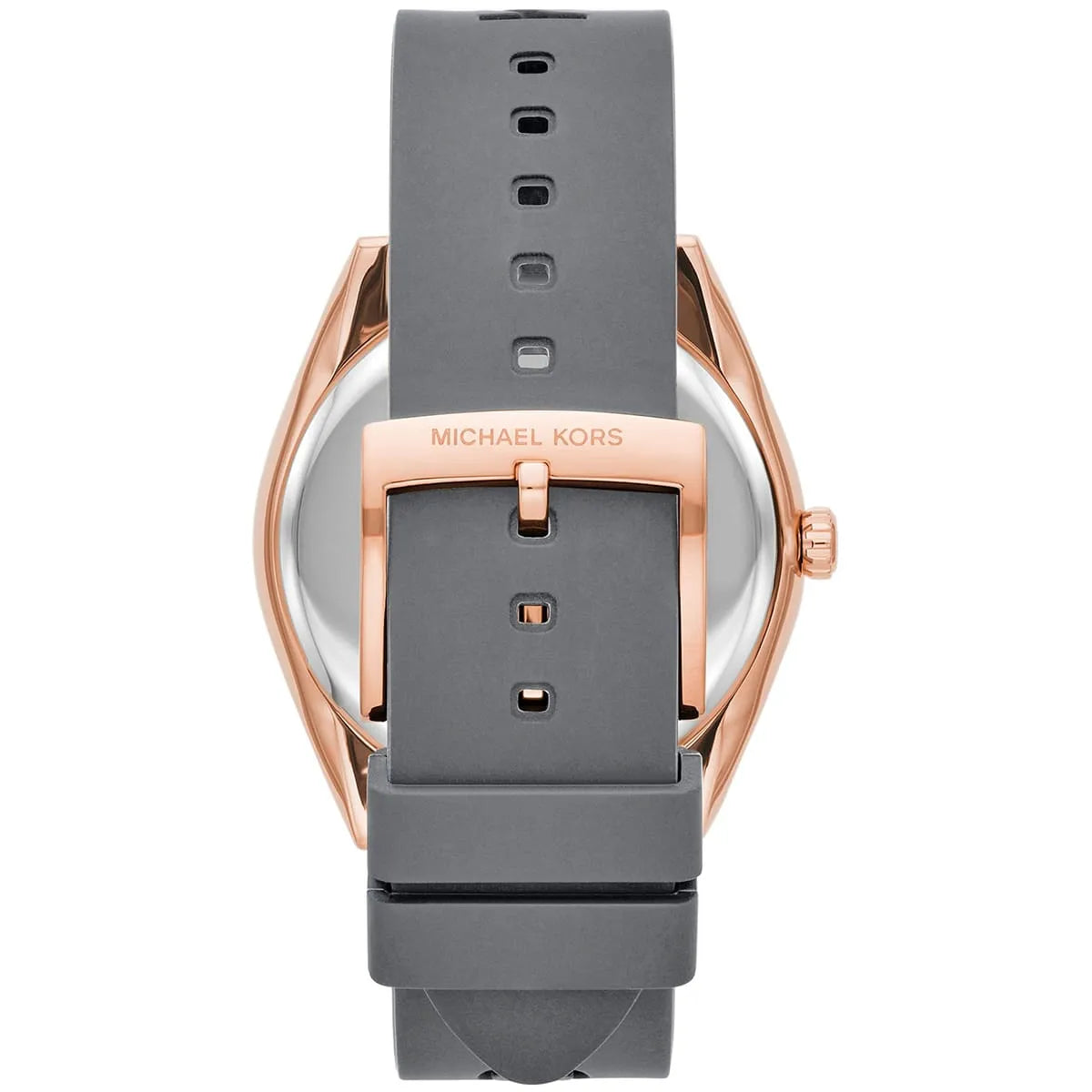 Michael Kors Janelle Three Hand Grey Dial Grey Rubber Strap Watch For Women - MK7314