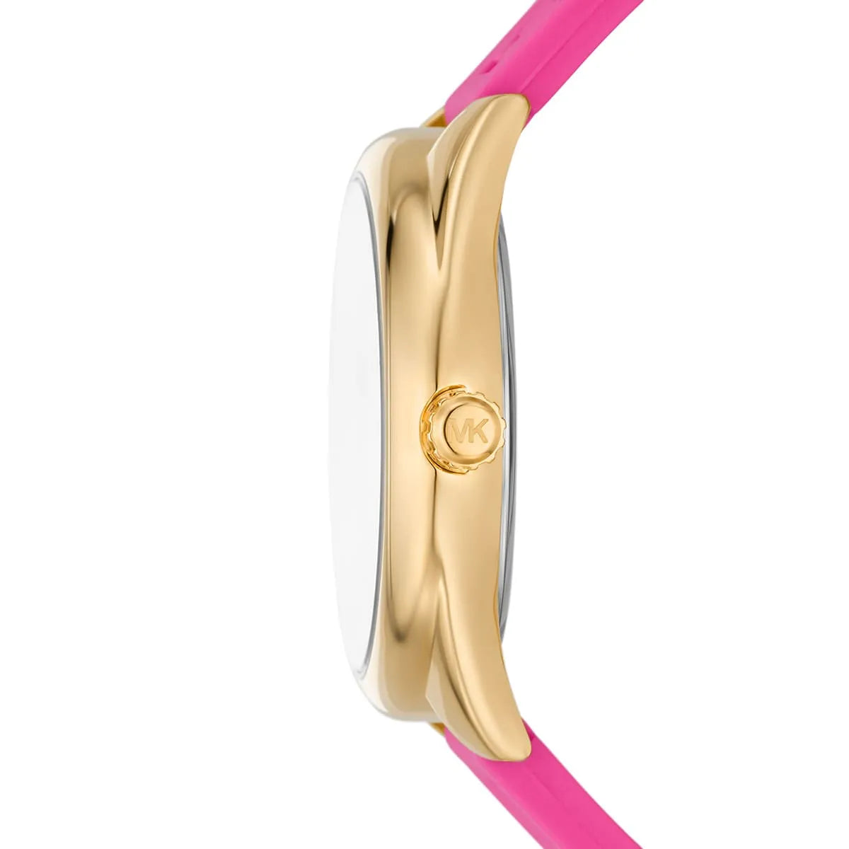 Michael Kors Janelle Quartz Pink Dial Pink Rubber Strap Watch For Women - MK7349