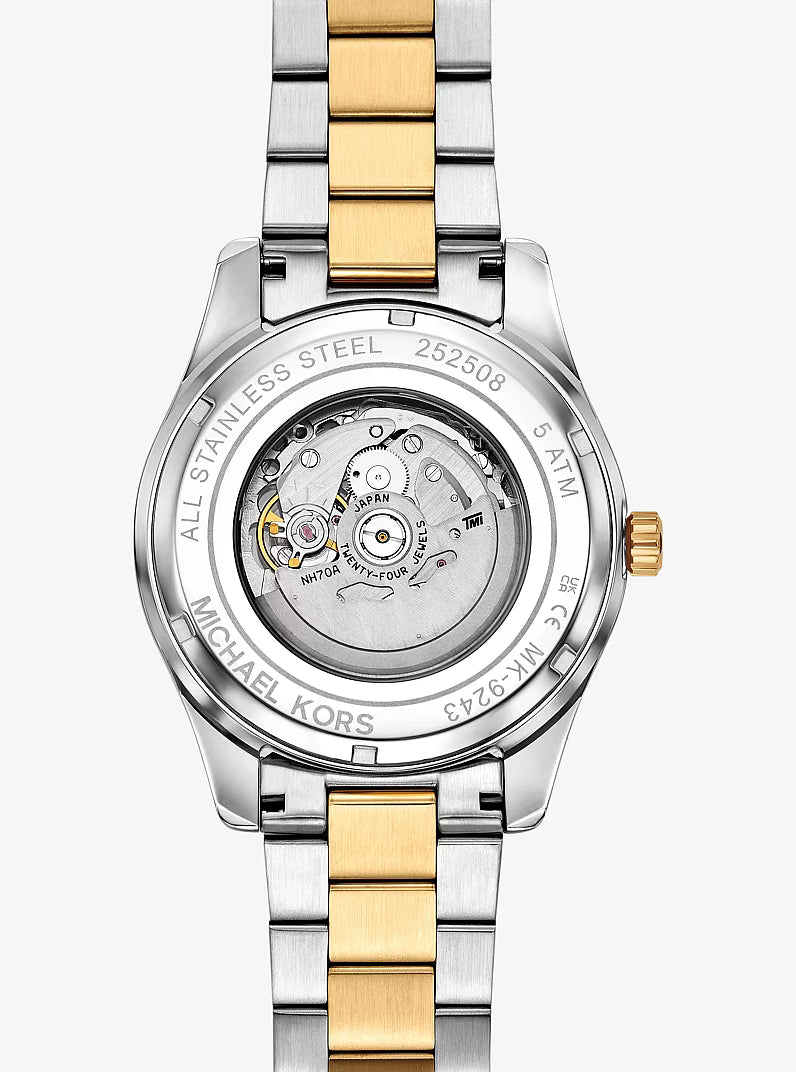 Michael Kors Automatic 45mm Oversized Lexington Two-Tone Watch MK9243