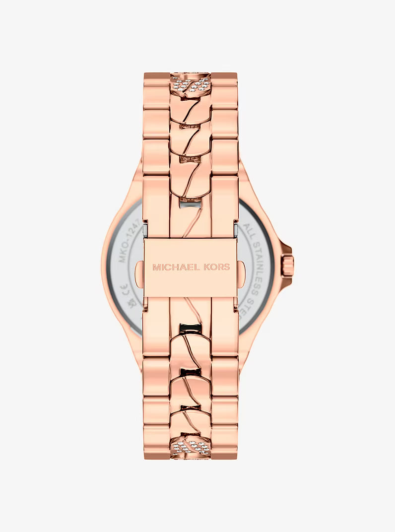 Michael Kors Lennox Pavé Rose Gold-Tone Women's Watch - MKO1247