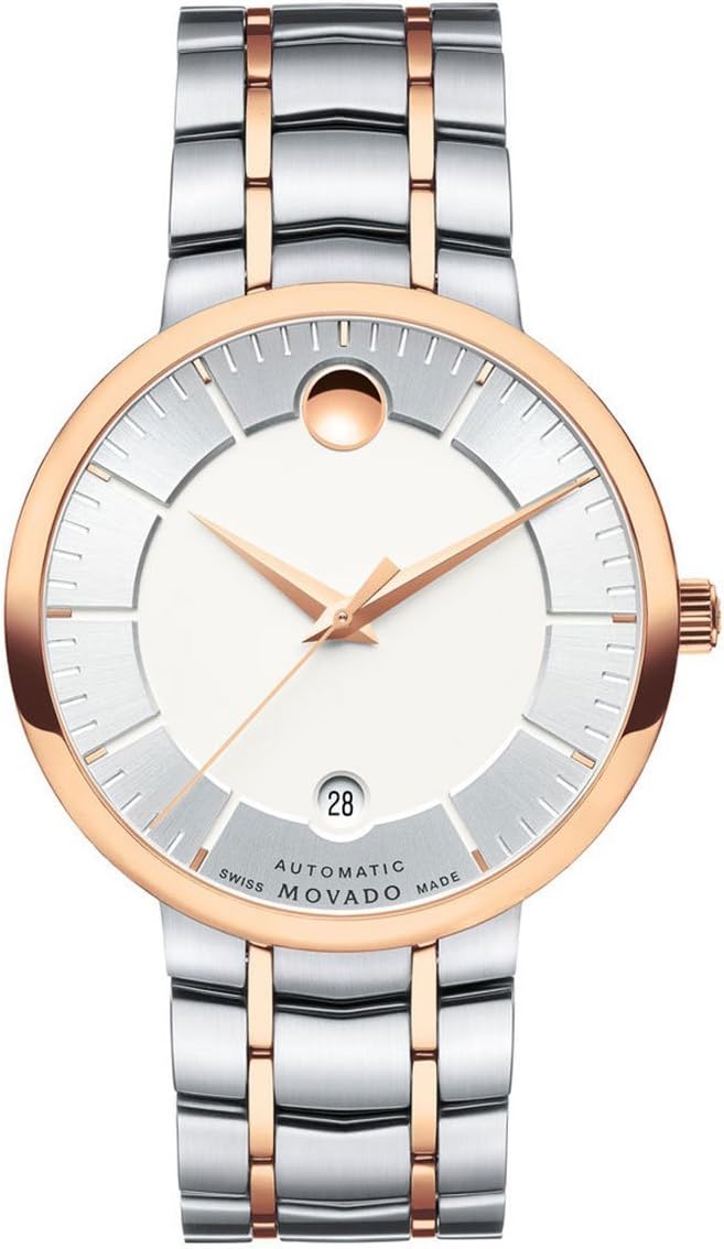 Movado 1881 Automatic Silver Dial Two Tone Steel Strap Men Watch - 0607063
