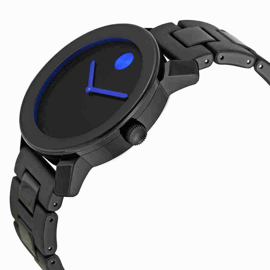 Movado Bold 42 mm Black Dial TR90 Polyurethane Men's Watch 3600099