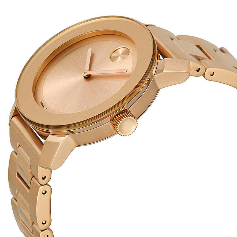 Movado Bold Rose Gold-Tone Unisex Watch 3600188