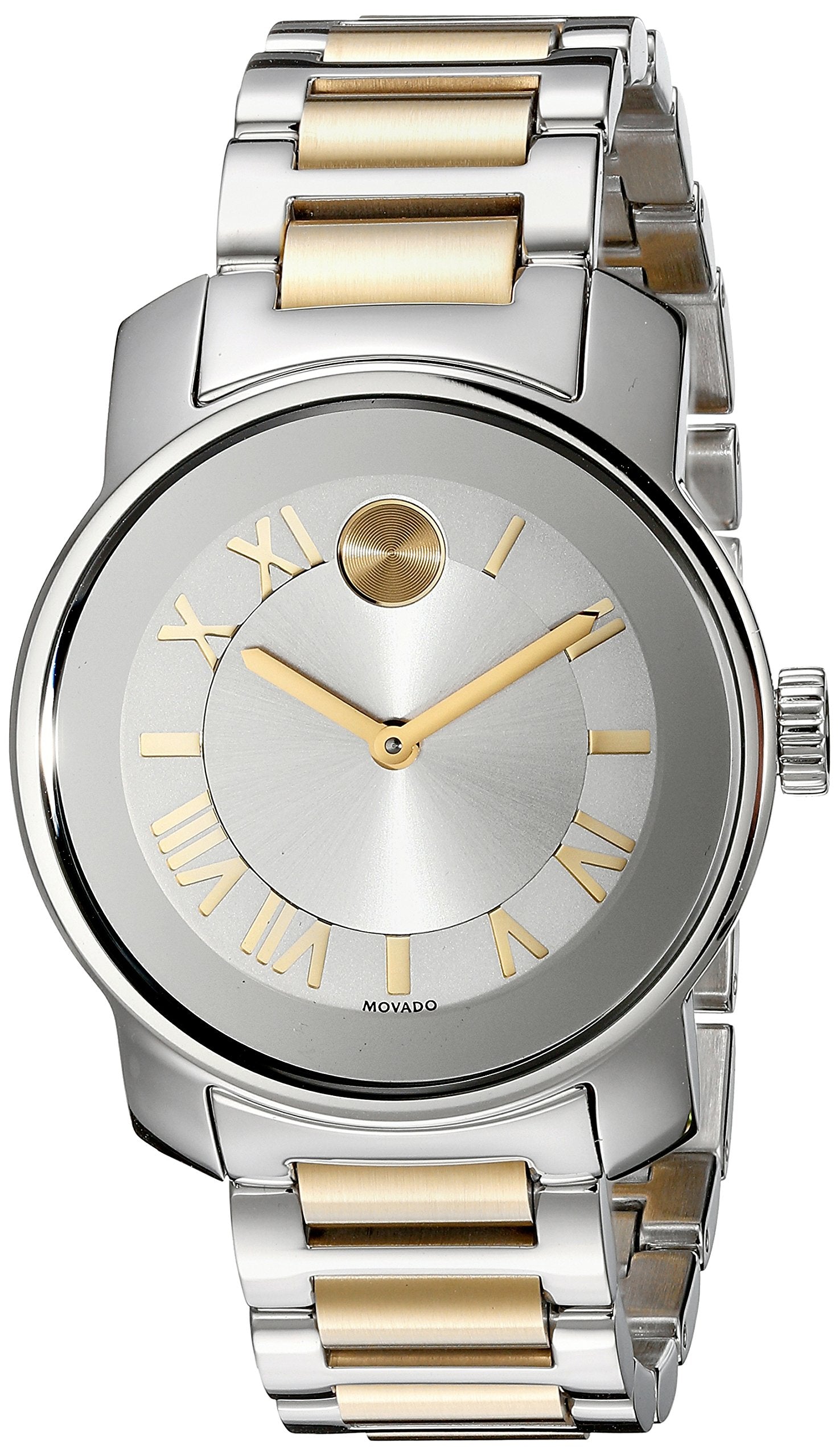 Movado Bold Silver Dial Two Tone Steel Strap Women Watch - 3600245