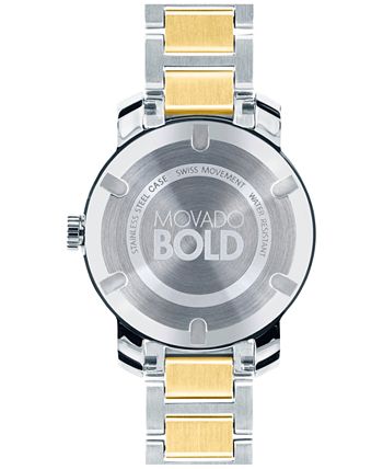 Movado Bold Silver Dial Two Tone Steel Strap Women Watch - 3600245