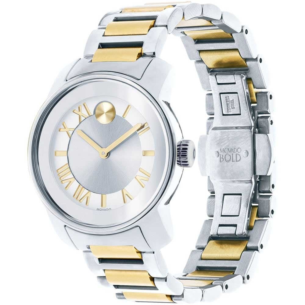 Movado Bold Silver Dial Two Tone Steel Strap Women Watch - 3600245