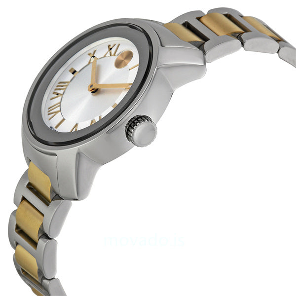 Movado Bold Silver Dial Two Tone Steel Strap Women Watch - 3600245