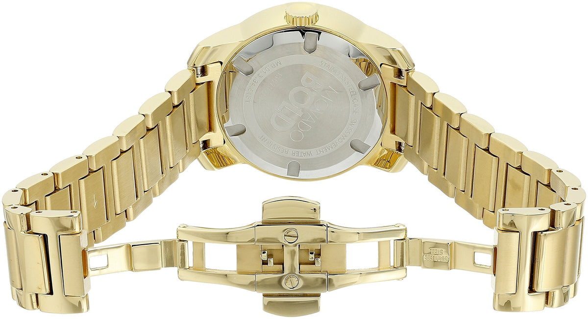 Movado Bold Gold Dial Gold Steel Strap Women Watch - 3600323