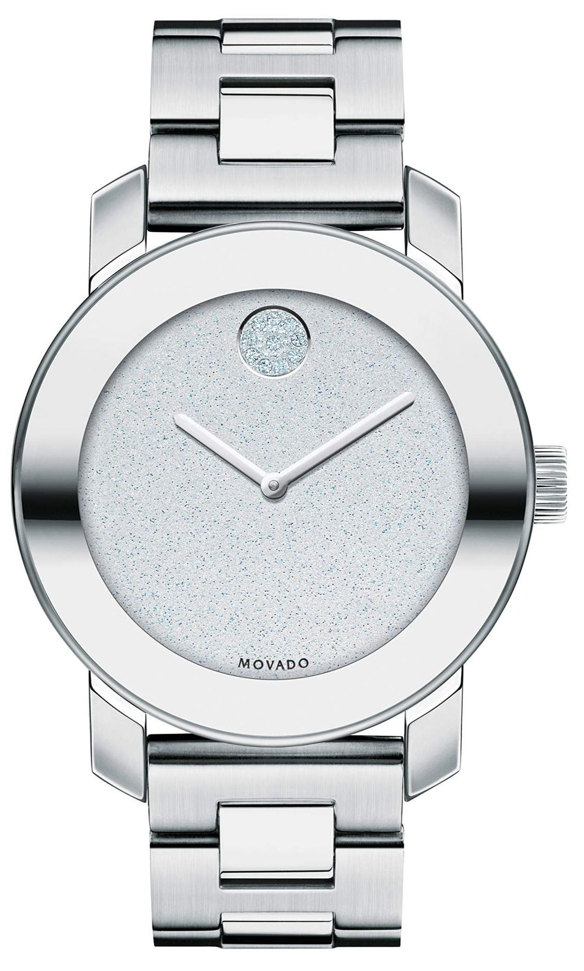 Movado Bold ladies watch with silver dial and stainless steel bracelet