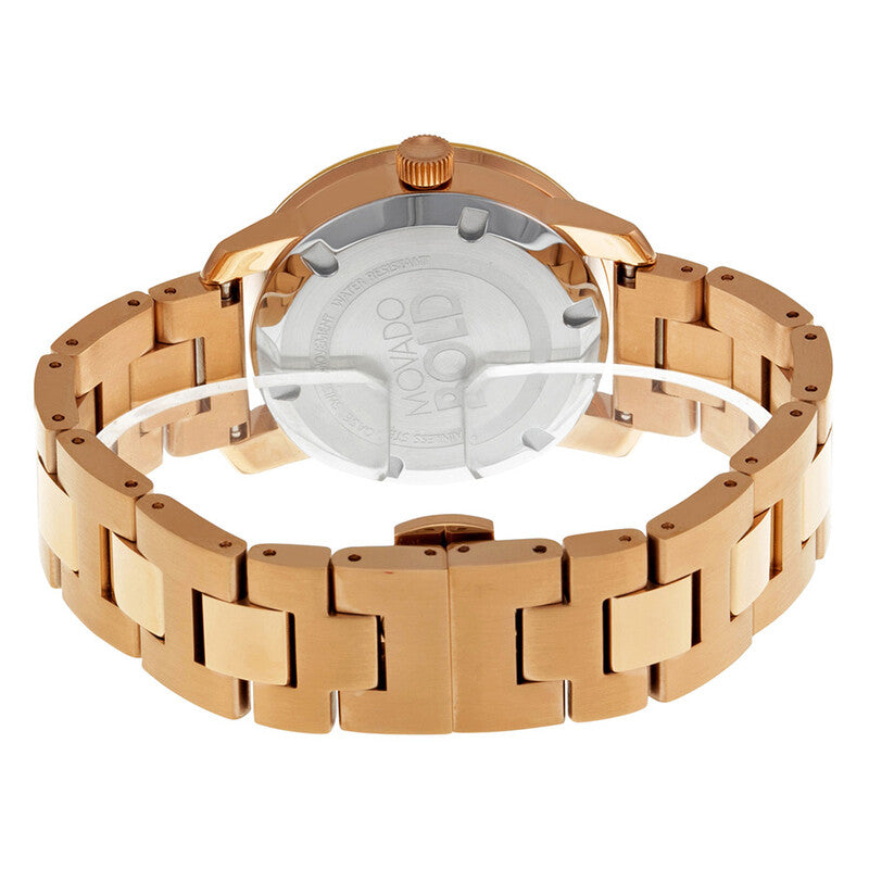Movado Bold Bronze Dial Rose Gold Ion-plated Ladies Watch - 3600335