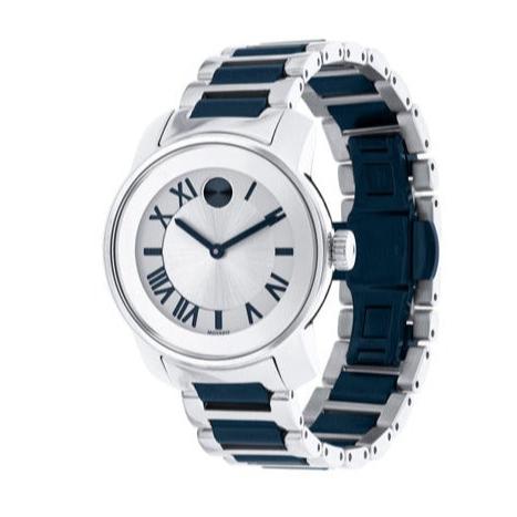 Movado Bold Silver Dial Two-tone Ladies Watch - 3600354