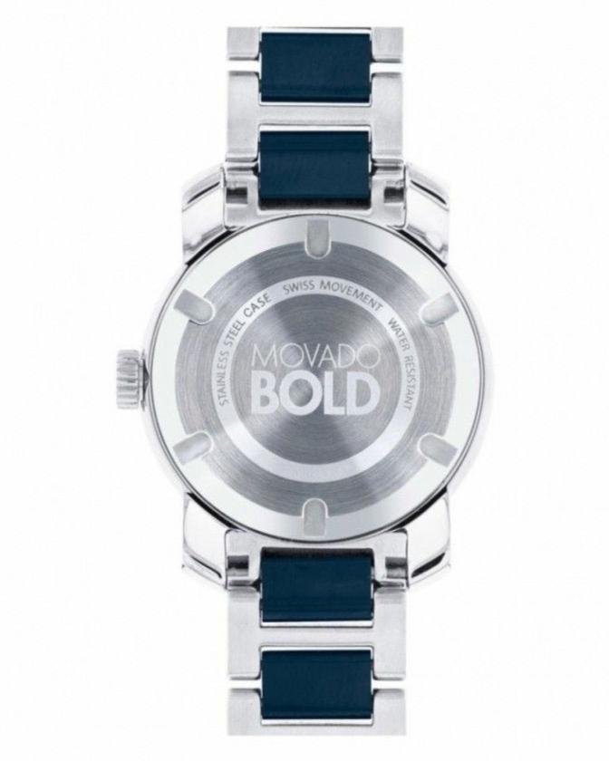 Movado Bold Silver Dial Two-tone Ladies Watch - 3600354
