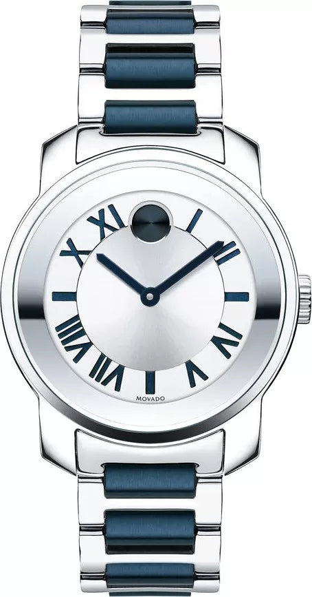 Movado Bold Silver Dial Two-tone Ladies Watch - 3600354