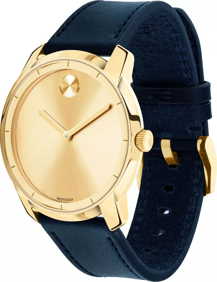Movado Bold Yellow Gold Sunray Dial Men's Watch - 3600469