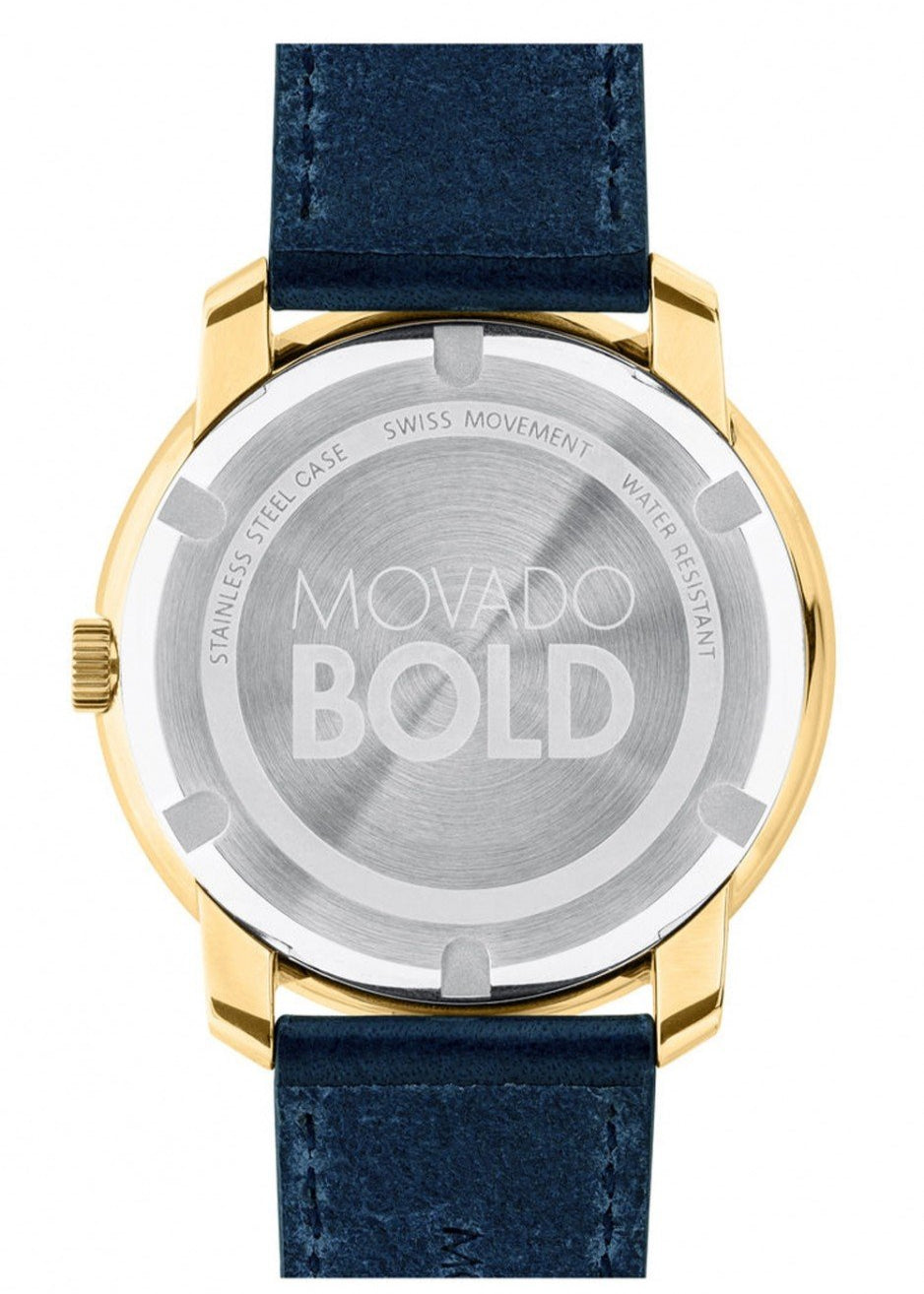 Movado Bold Yellow Gold Sunray Dial Men's Watch - 3600469