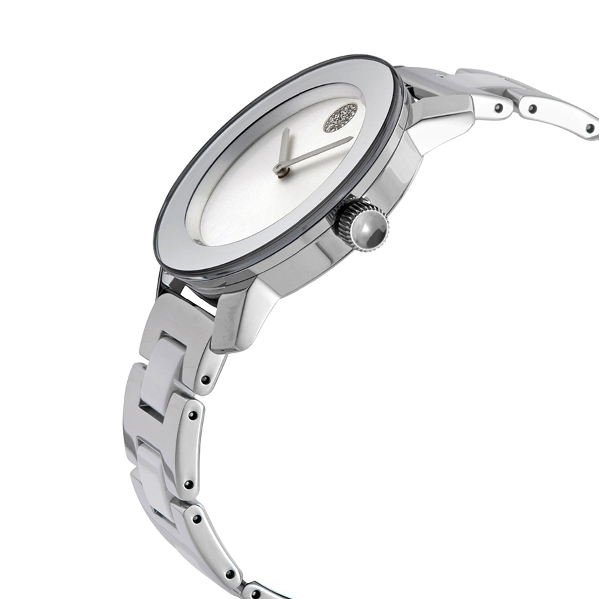 Movado Bold Ceramic Silver-tone Metallic Women's Watch - 3600638