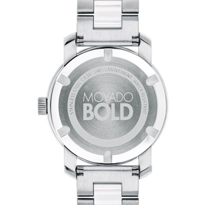 Movado Bold Ceramic Silver-tone Metallic Women's Watch - 3600638