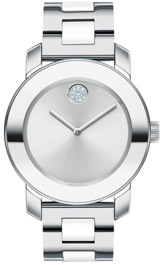 Movado Bold Ceramic Silver-tone Metallic Women's Watch - 3600638