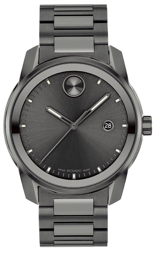 Movado BOLD Verso Gunmetal Ion-Plated Bracelet Men's Watch - 3600860