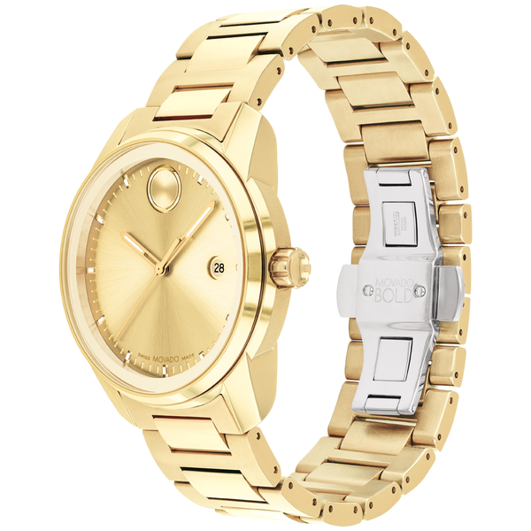 Movado BOLD Verso 42mm Goldtone Mens Watch 3600861