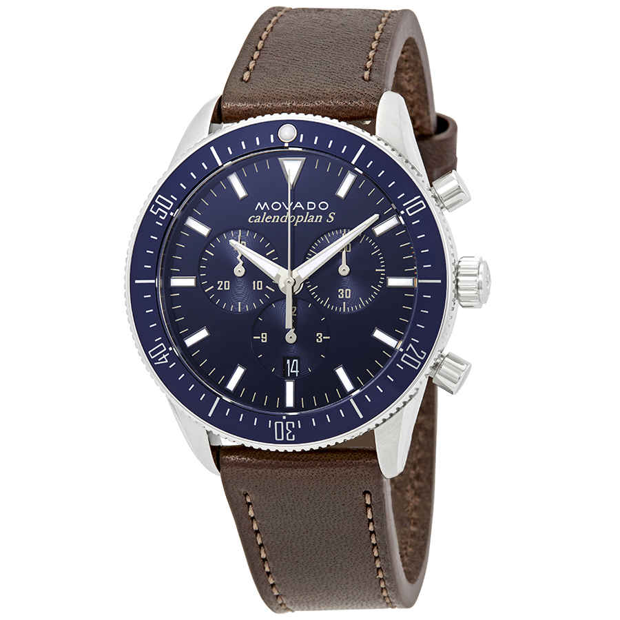 Movado Heritage Navy Dial Chronograph Men's Watch - 3650061