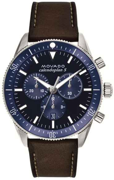 Movado Heritage Navy Dial Chronograph Men's Watch - 3650061