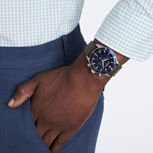 Movado Heritage Navy Dial Chronograph Men's Watch - 3650061