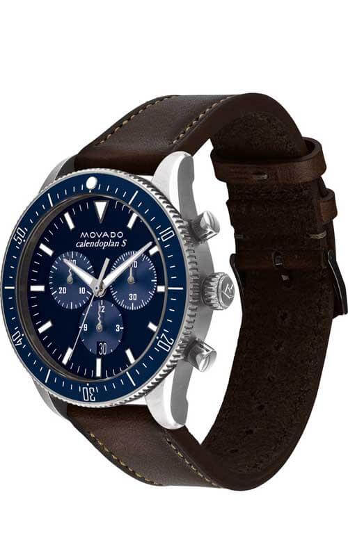 Movado Heritage Navy Dial Chronograph Men's Watch - 3650061