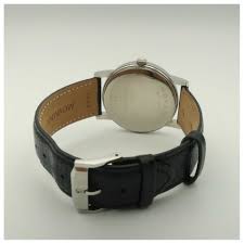 Movado Museum Quartz Silver Dial Black Leather Strap Men's Watch - 2100001