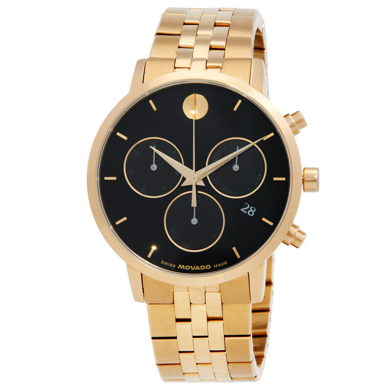 Movado Museum Classic Chronograph Black Dial Men's Watch - 0607810