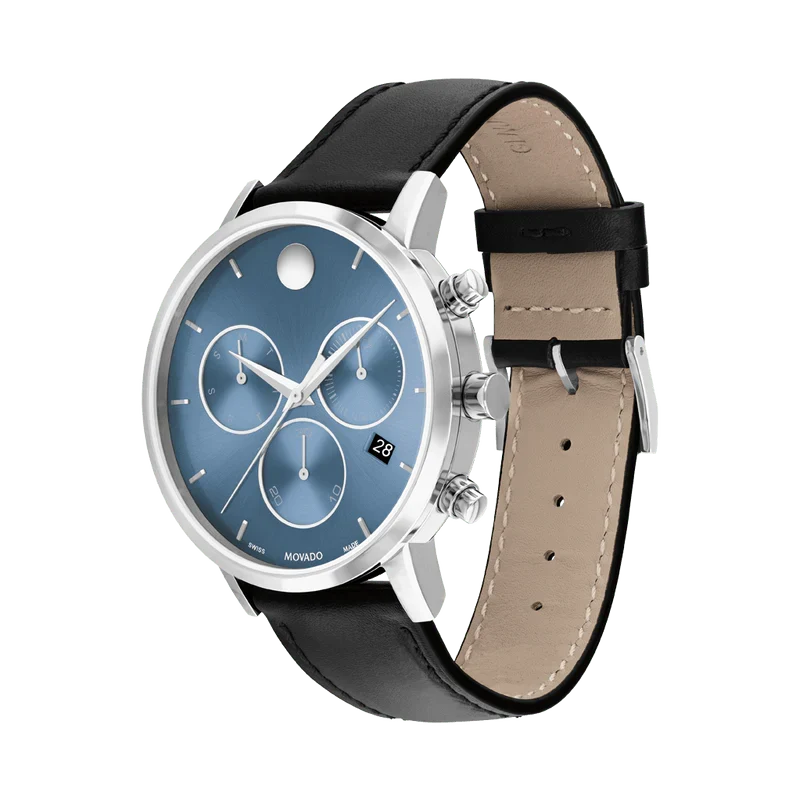 Movado Museum Classic Chronograph Quartz Blue Dial Men's Watch 0607889