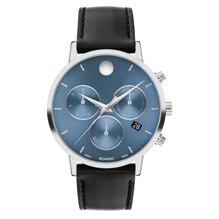 Movado Museum Classic Chronograph Quartz Blue Dial Men's Watch 0607889