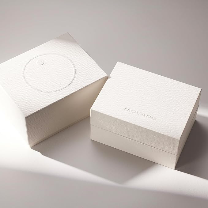 Movado Museum Sport Chronograph presentation box with Movado branding