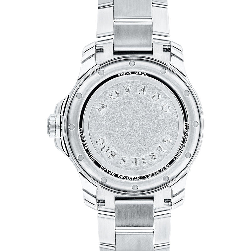 Movado Series 800 Blue Dial Silver Steel Strap Men Watch - 2600151