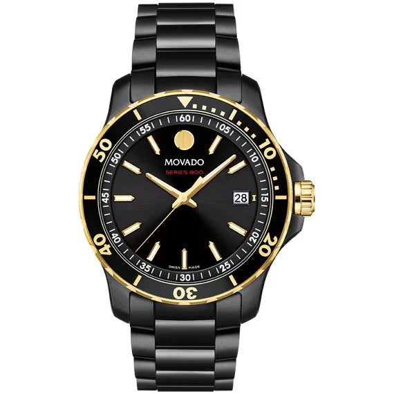 Movado Series 800 Gold & Black PVD Men's Watch - 2600161