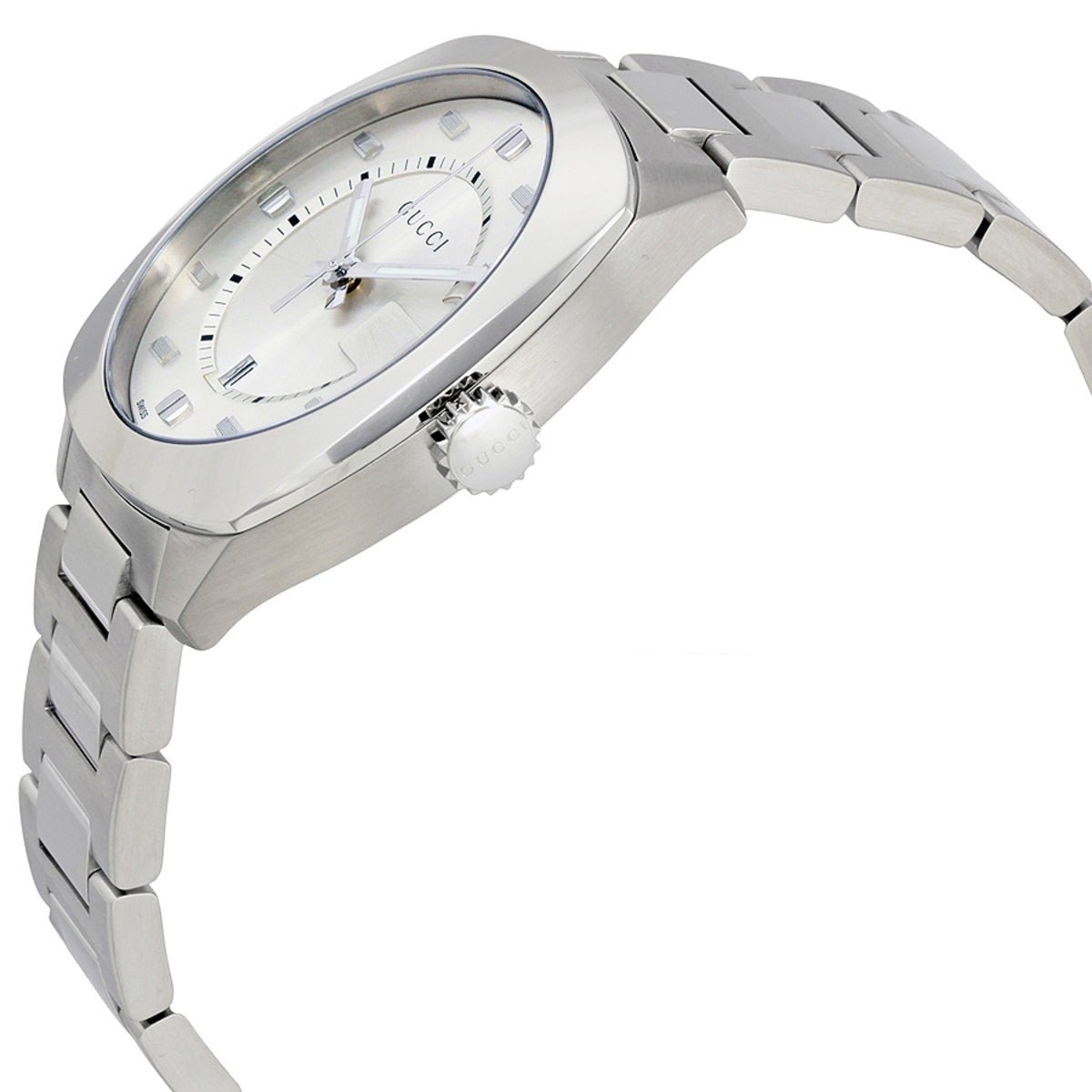 Gucci YA142308 Men's GG2570 Silver-Tone Quartz Watch YA142308 - Image 8