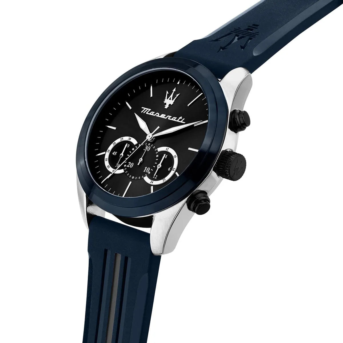 Maserati Traguardo Chronograph Rubber Strap Black Sunray Dial Quartz R8871612046 100M Men's Watch R8871612046 - Image 2