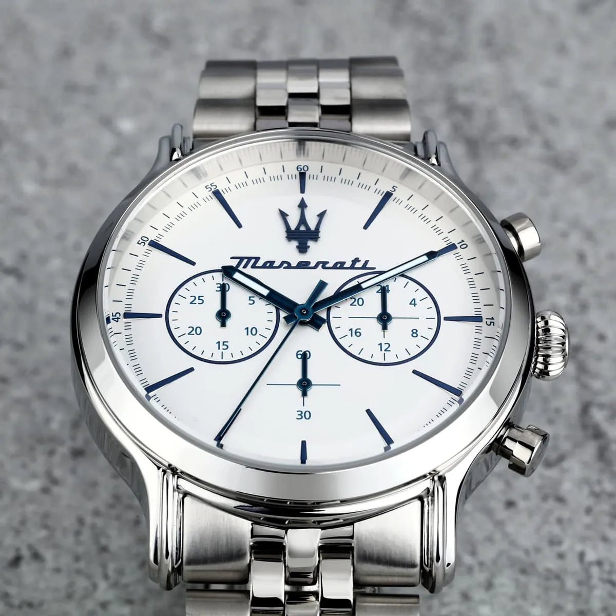 Maserati Epoca Chronograph Stainless Steel White Dial Quartz R8873618034 100M Men's Watch R8873618034 - Image 6