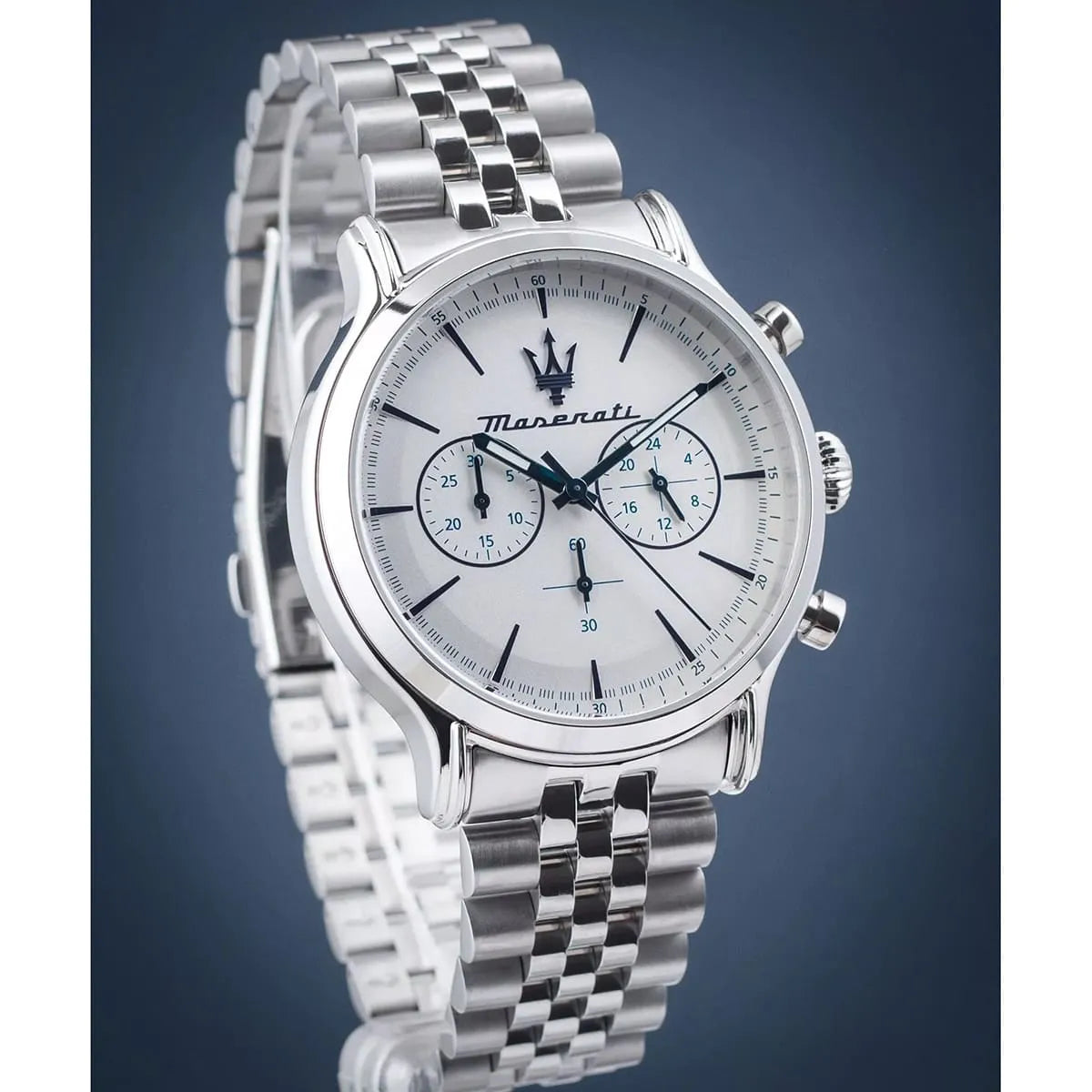 Maserati Epoca Chronograph Stainless Steel White Dial Quartz R8873618034 100M Men's Watch R8873618034 - Image 9